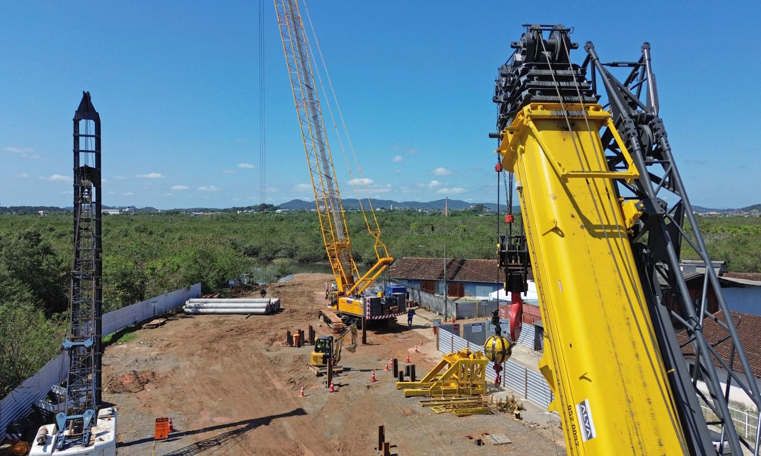 Prefeitura avança obras da Ponte Joinville na margem do Boa Vista