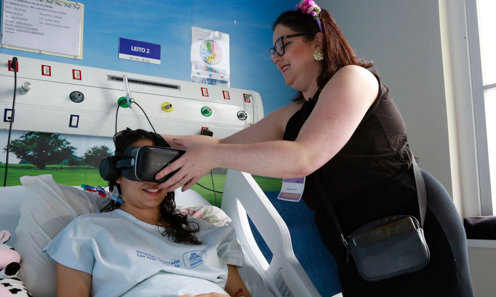 Pacientes do Hospital São José  fazem visita virtual à 84ª Festa das Flores