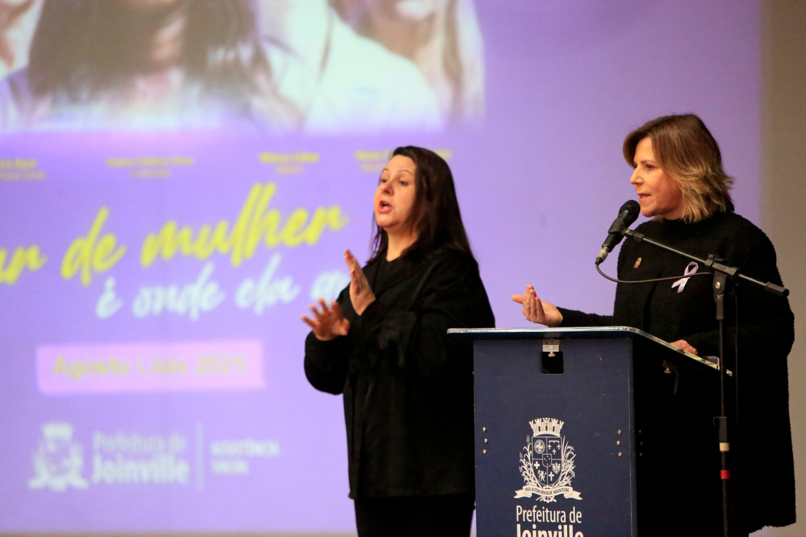 Joinville inicia campanha Agosto Lilás e promove combate à violência contra a mulher