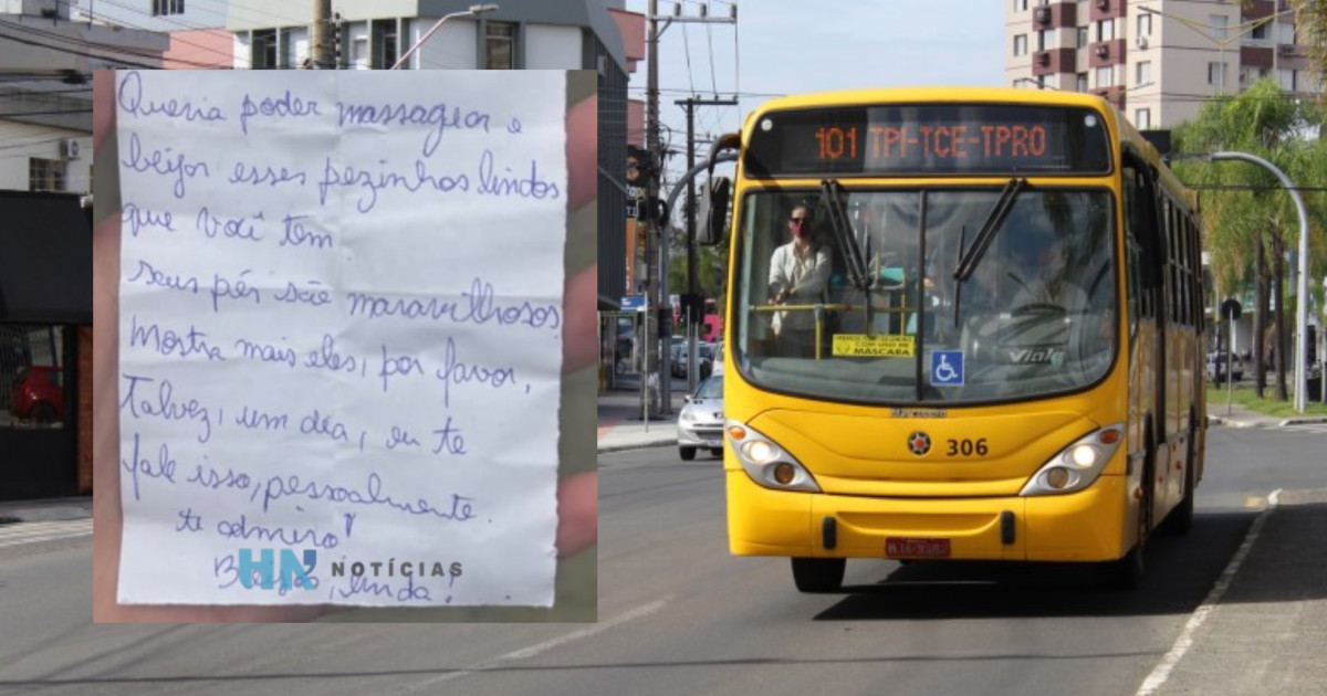‘Tar4d0 do pé’: homem é denunciado por colocar bilhetes íntimos em bolsas de passageiras em ônibus de SC