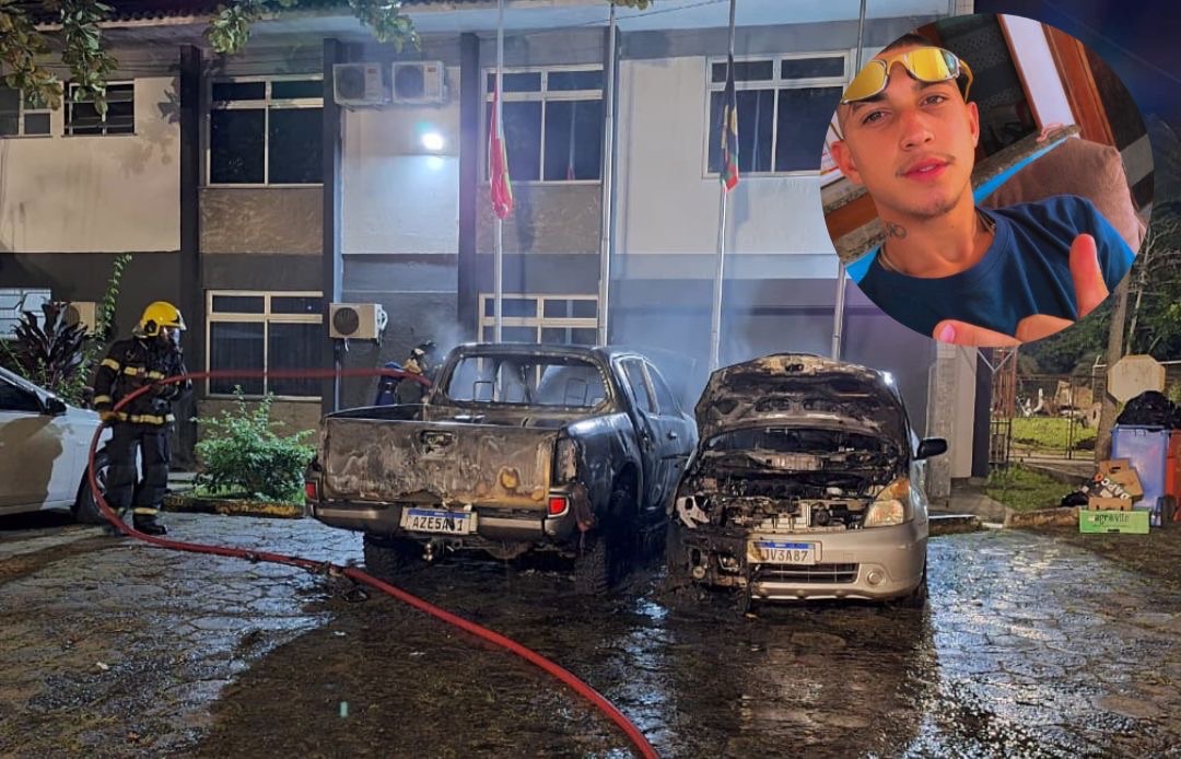Carro usado para matar jovem em Florianópolis é incendiado em frente a delegacia no ‘aniversário’ do PGC