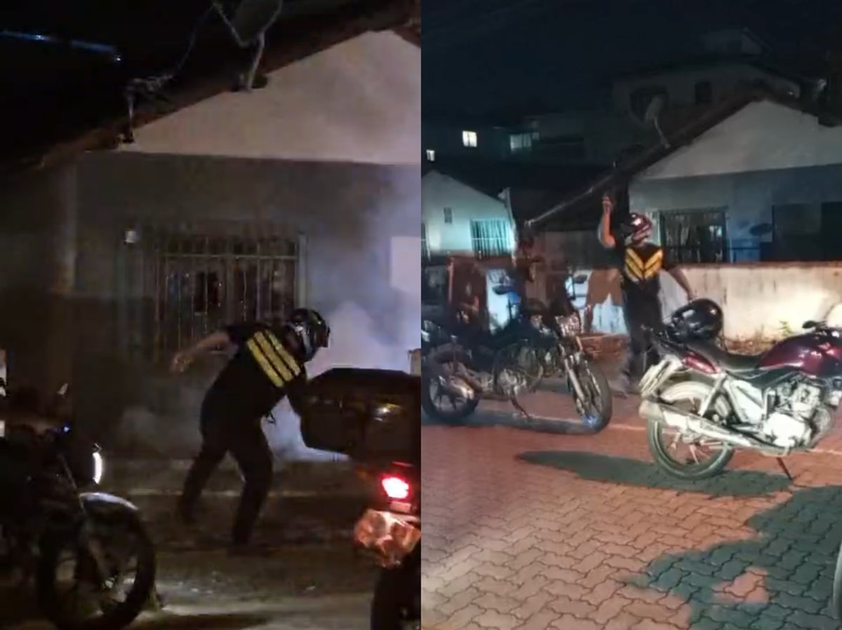'Jogaram até bomba de cocô': motoboys se vingam de morador que ameaçou entregador com facão em Joinville