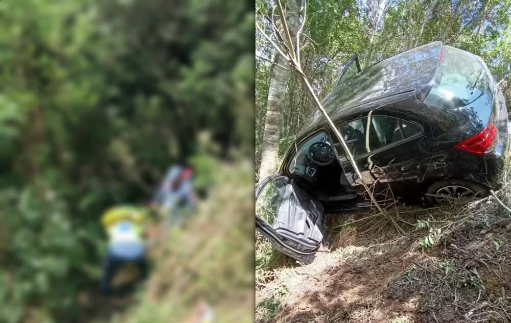 Motorista desaparecido é encontrado vivo após dois dias preso em ribanceira na BR-282