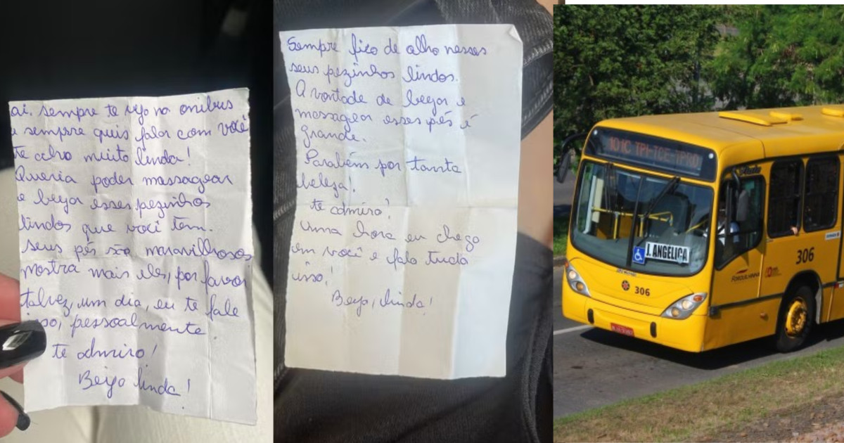 “Tarado do pé” continua espalhando bilhetes íntimos em ônibus de SC e polícia intensifica investigação