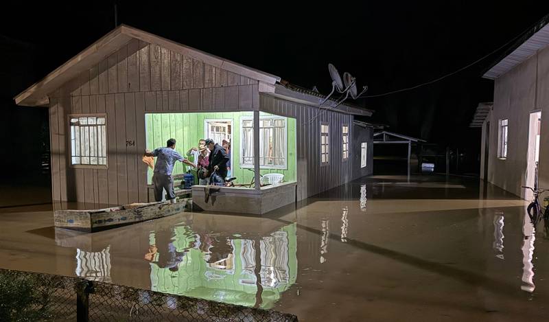 Canoinhas decreta situação de emergência; Defesa Civil alerta para inundação gradual