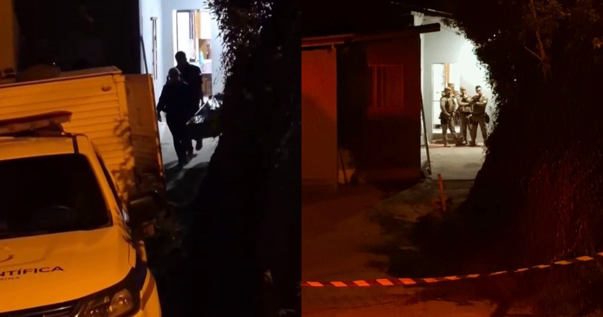 Carro capotado e carro destruído entre caminhões na BR-101, em Tijucas