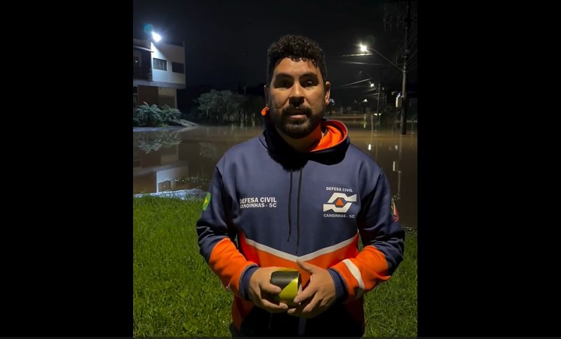Madrugada de tensão em Canoinhas: famílias deixam casas e vias são bloqueadas por alagamentos
