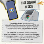 Shopping Mueller promove ação em parceria com o TRE-SC para orientar eleitores antes das Eleições 2026